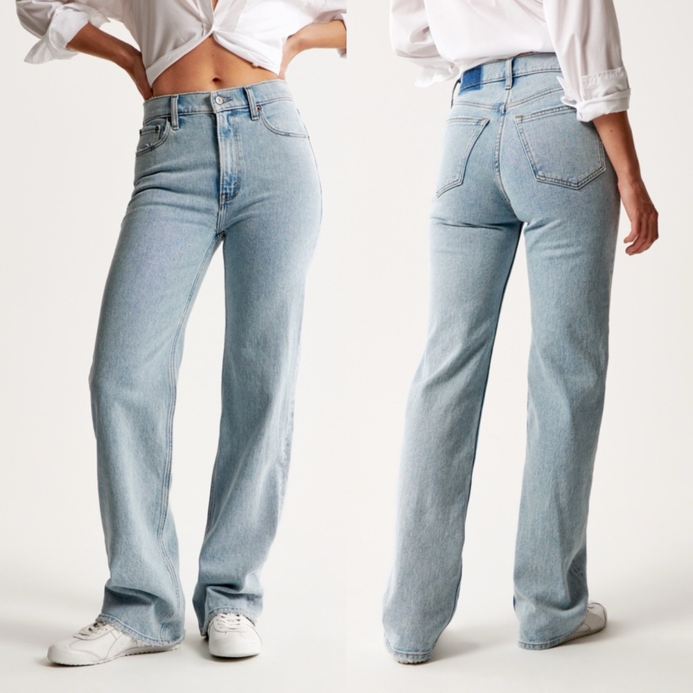 Abercrombie & Fitch Light Blue Straight Leg Jeans